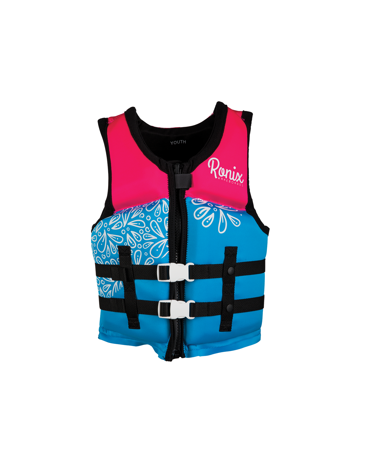August - Girl&#39;s CGA Life Vest - Sky Blue / Pink / Purple - Yth (50-90lbs)