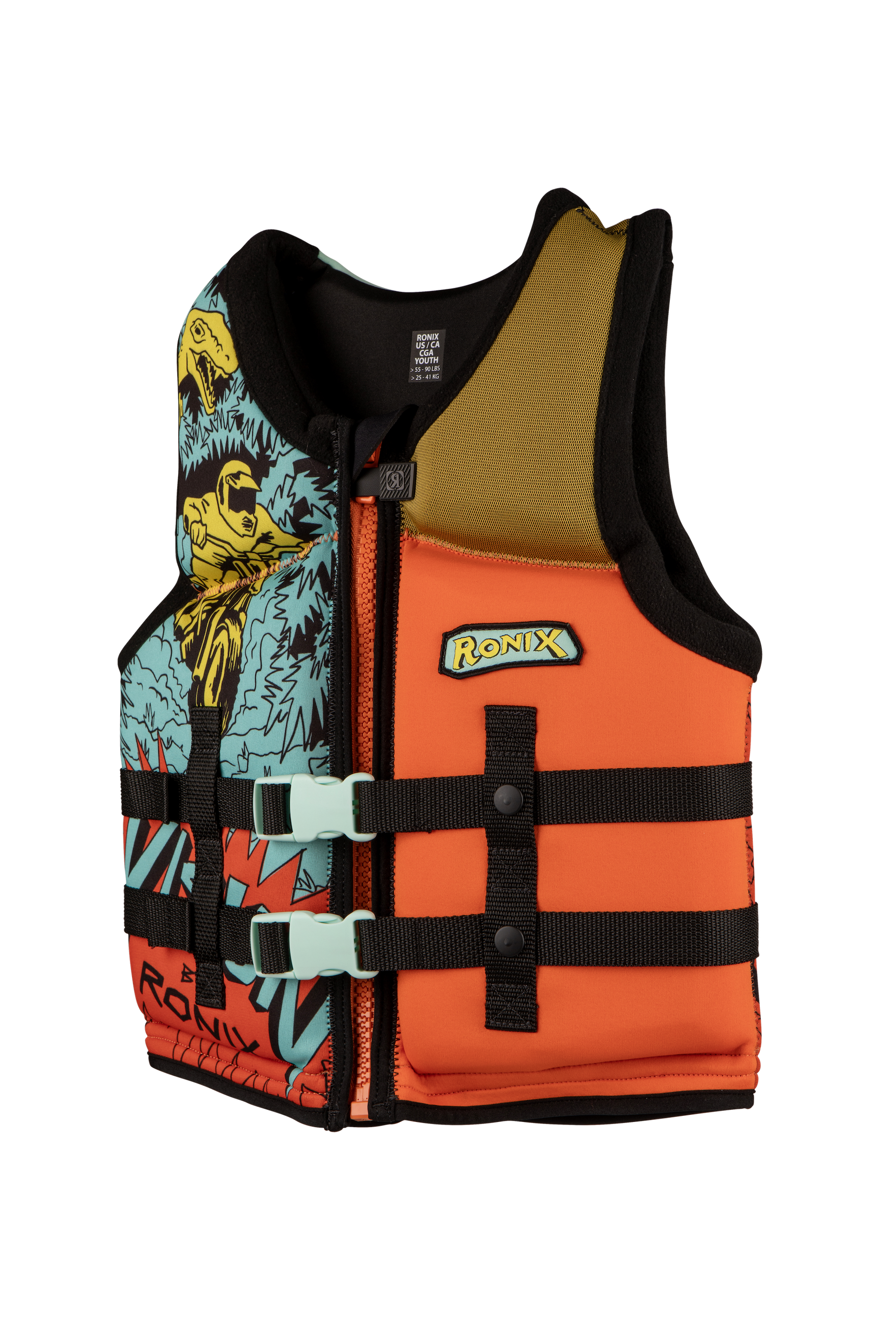 Vision - Boy&amp;#39;s CGA Life Vest - Blue/Orange/Yellow - Youth (50-90lbs)