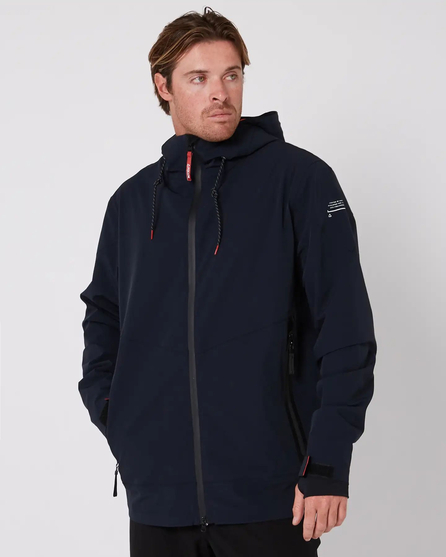 Unisex- 20K Rain  Zip Through- Black