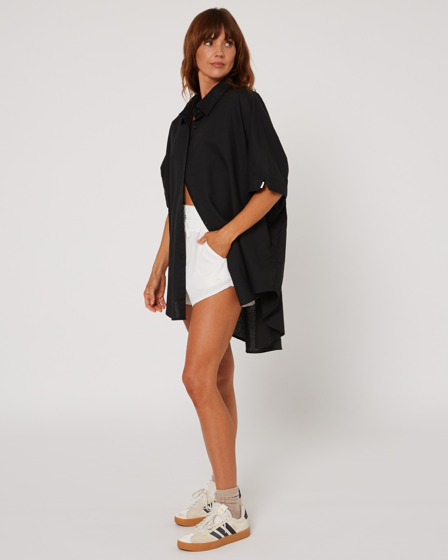Women's- Isla Linen Shirt- Black