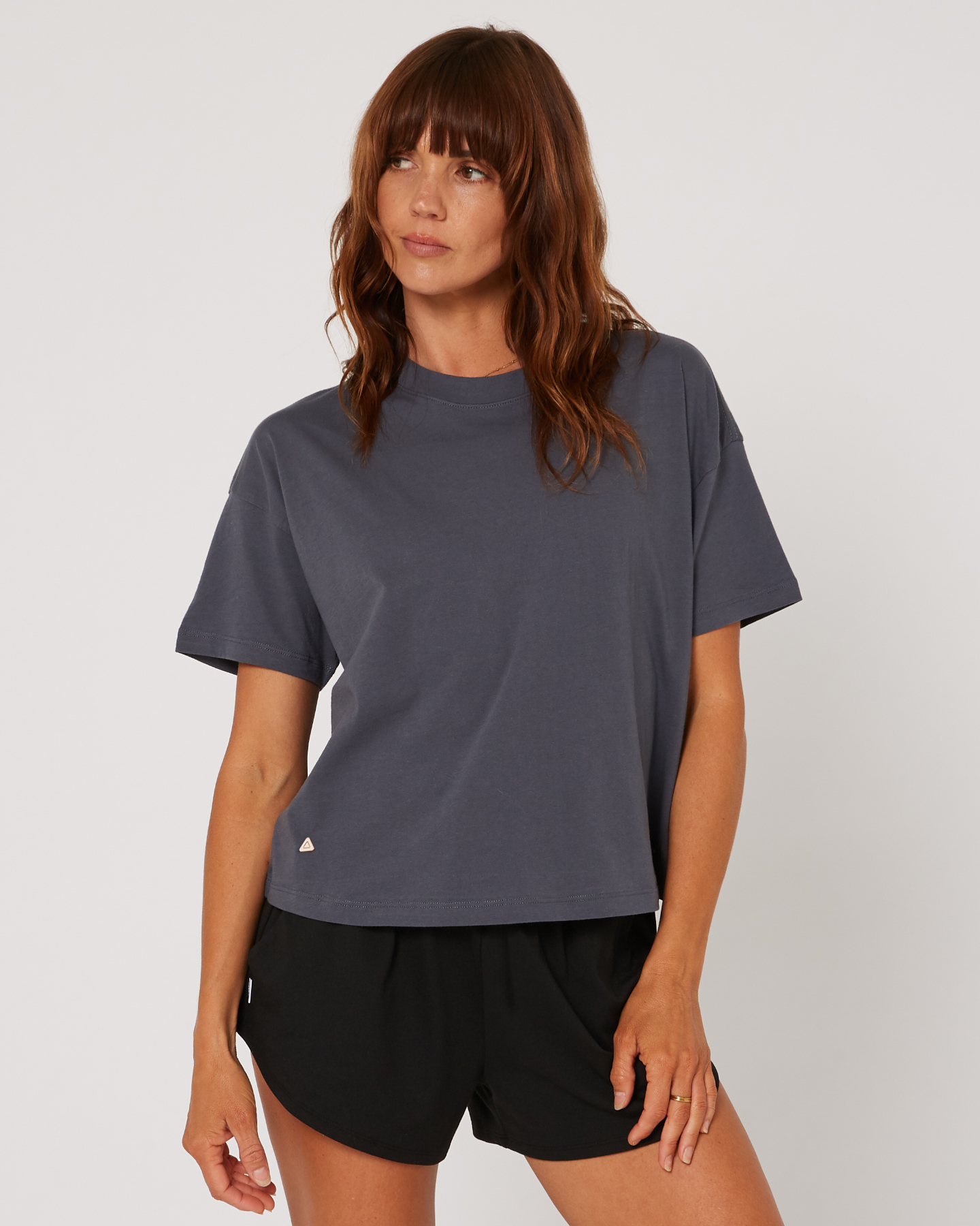 Women's- Rhea Oversized Tee- Charcoal