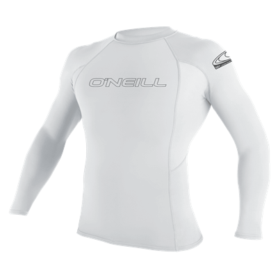 Men- Basic Skins L/S Rash Guard- WHI- 025