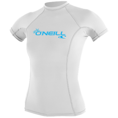 Wms Basic Skins S/S Rash Guard- WHI- Wms