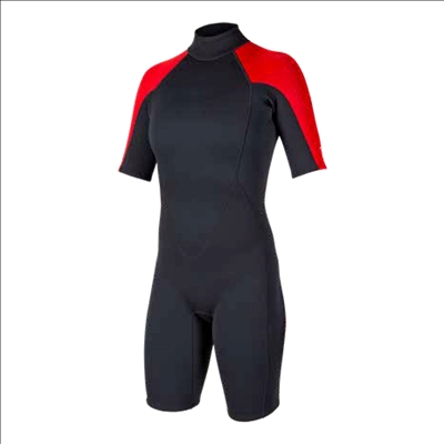 Wms Rental FL 2mm Back Zip S/S Spring- ASSORTE- Wms