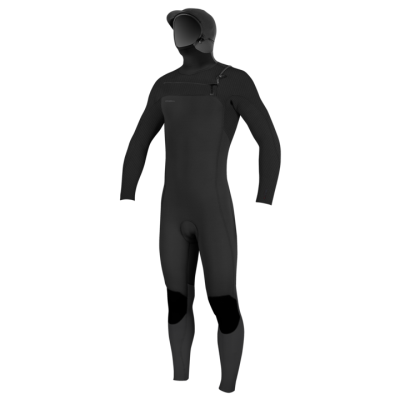 Hyperfreak 5/4+ Chest Zip w/Hood- BLK- Men