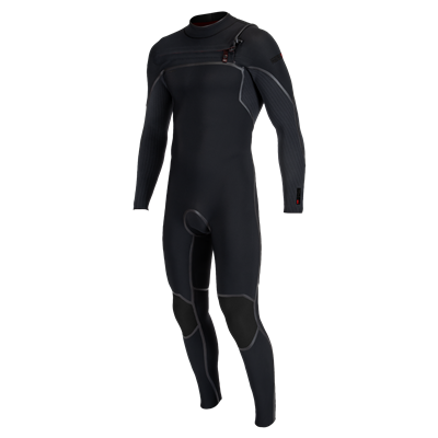 Hyperfreak Fire 4/3+ Chest Zip Full- BLK/BLK- Men