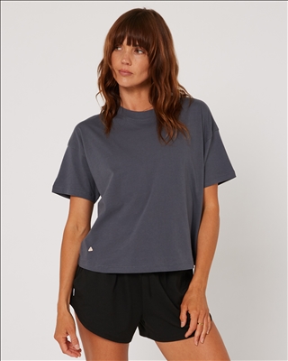 Women&amp;#39;s- Rhea Oversized Tee- Charcoal