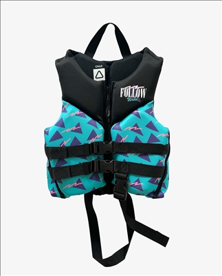 GROMMY CGA VEST - CHILD - BLACK/TEAL - BOYS