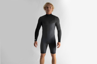 MENS - ZIPPERLESS 2/2MM L/S SPRINGY - BLACK - Wetsuits