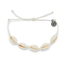 KNOTTED COWRIES BRACELET 5 PK WHITE