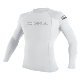 Men- Basic Skins L/S Rash Guard- WHI- 025