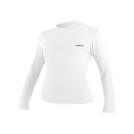 Wms Basic Skins L/S Sun Shirt- WHT- Wms