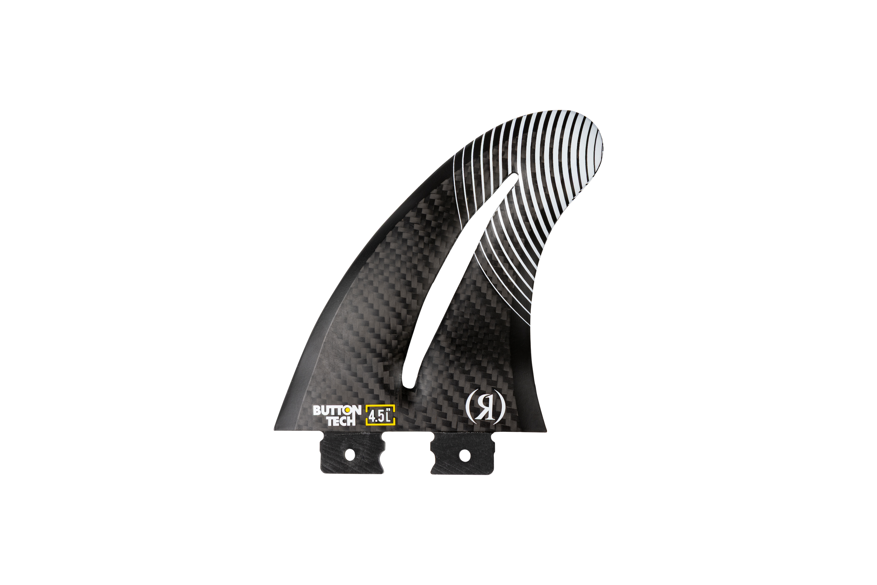 4.5 in. - Button - Flo Thru - Left Surf Fin - Carbon