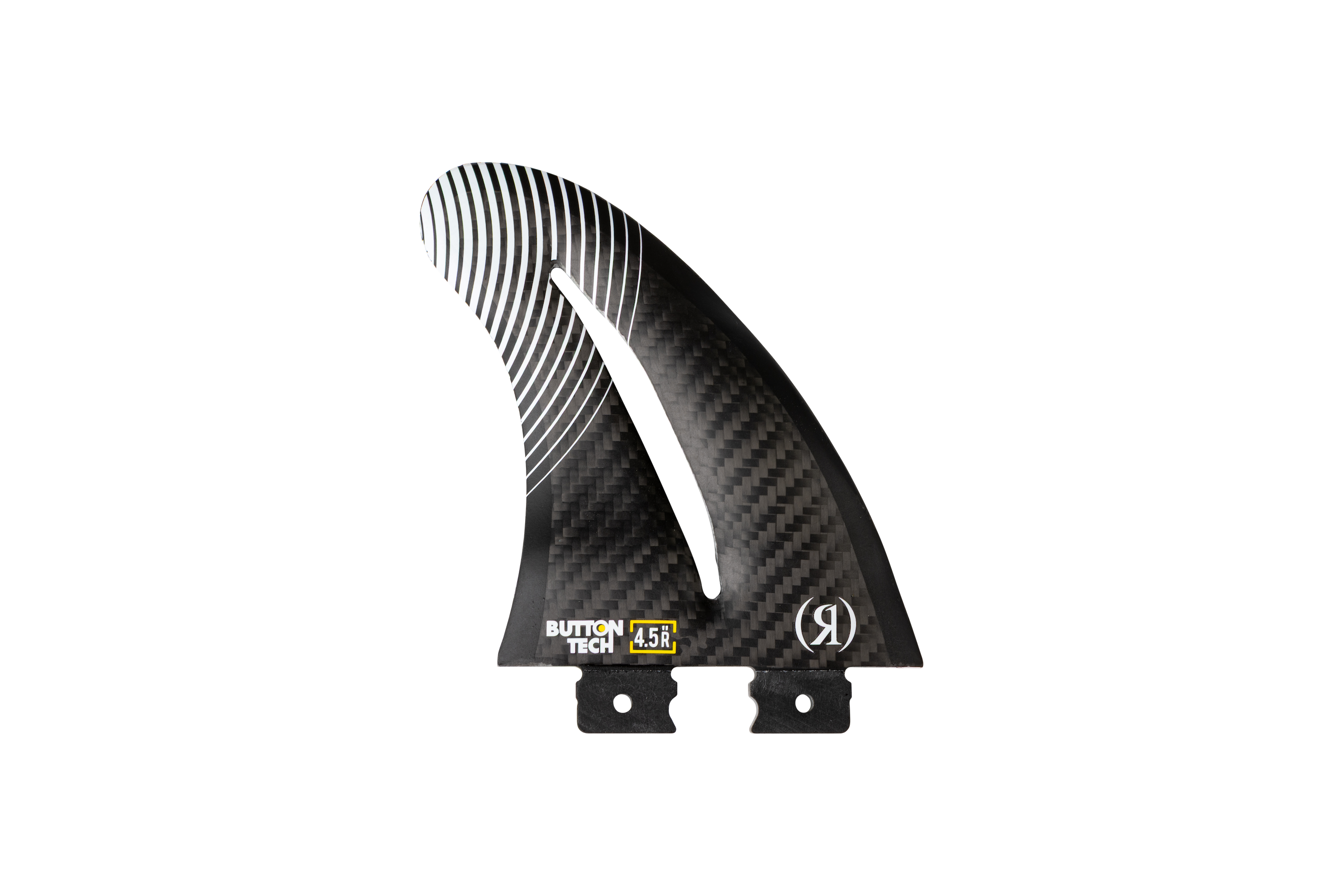 4.5 in. - Button - Flo Thru - Right Surf Fin - Carbon