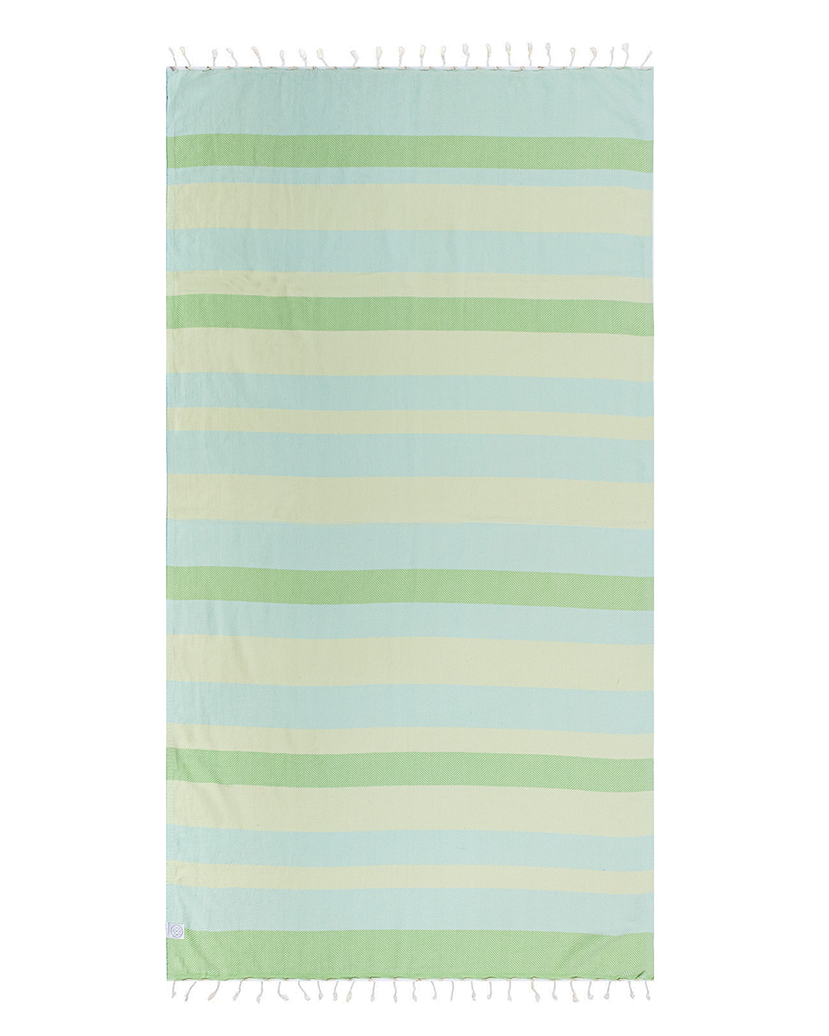 BEACH TOWELS - PEPPERMINT  HERRINGBONE STRIPE