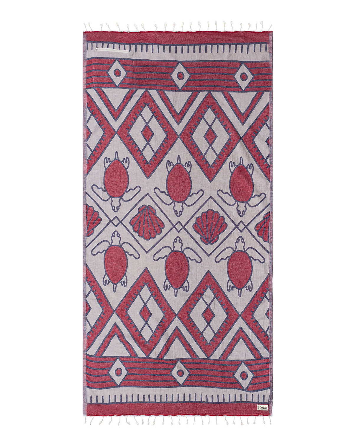 BEACH TOWELS - DIAMOND TURTLE WITH ZIP POCKET